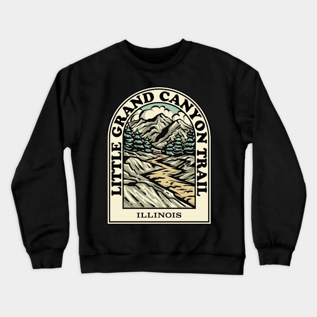 Little Grand Canyon Trail Illinois hiking backpacking trail Crewneck Sweatshirt by HalpinDesign